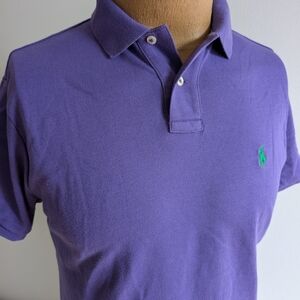 Polo by Ralph Lauren Purple and Green Polo Shirt Classic Design